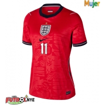 Camiseta Inglaterra Marcus Rashford #11 Visitante Equipación para mujer Mundial 2026 manga corta
